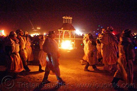 Burning Man Procession Ceremonial Flame