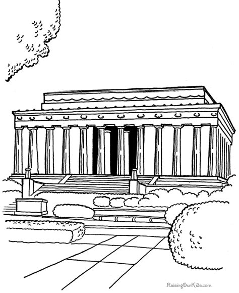 The Lincoln Memorial coloring pages
