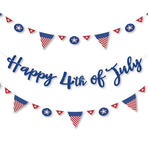 Big Dot Of Happiness 4th Of July Independence Day Letter Banner