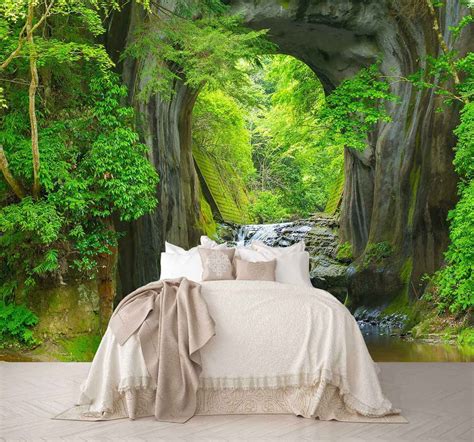Buy Reyhui Forest Stream Wall Mural Wallpaper Large Nature Scenery