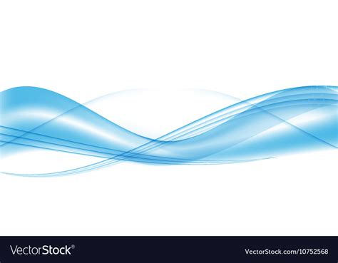 Abstract Blue Wave Set On Transparent Background Vector Image