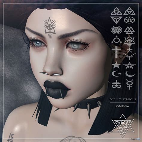 Occult Symbols Face Tattoo March 2018 Group T By Psycho Barbie
