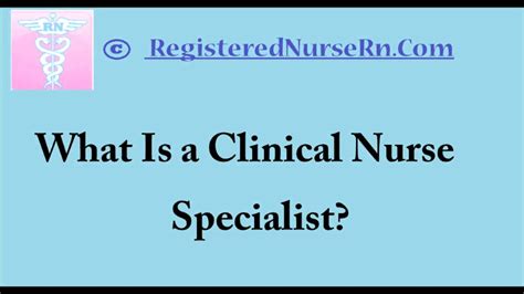 Clinical Nurse Specialist Salary And Job Description Youtube