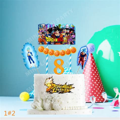 Posted on january 2, 2019january 1, 2019. New Style Dragon Ball Z Cake Topper kids Birthday Party Baby Shower decoration Supplies DBZ Goku ...