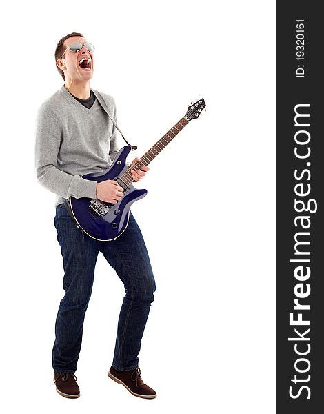 Rockstar Playing Solo On Guitar Free Stock Images And Photos