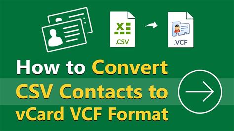How To Convert Csv Contacts To Vcard To Vcf Files Guide Youtube