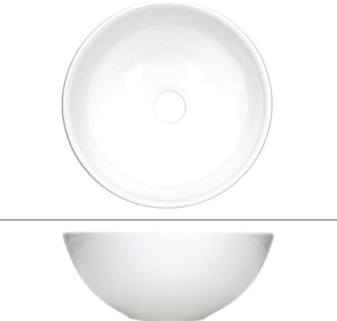 Lavabo Rotondo In Ceramica Bianca Senza Troppopieno Ml Design