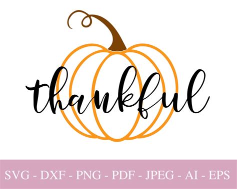 Thankful Pumpkin Svg Files For Cricut Thanksgiving Svg Cut Etsy Uk