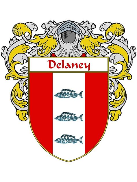 The family crest was made up of three stripes, two light grey on either side for cleanliness, wisdom. "Delaney Coat of Arms/Family Crest" by William Martin ...