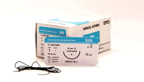 Non Absorbable Surgical Sutures Silk Braided With Needle 75cm Buy 30