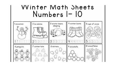 snow math worksheets