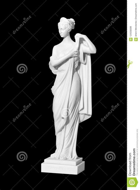 Statue Of A Naked Woman On A Black Background Stock Image