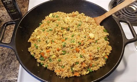 I Make Fried Rice Quite Often Here Is My Veggie And Egg Fried Rice Made With Msg In My Cast