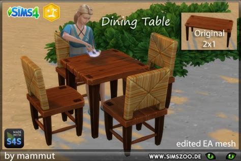 Blackys Sims 4 Zoo Dining Table By Mammut • Sims 4 Downloads