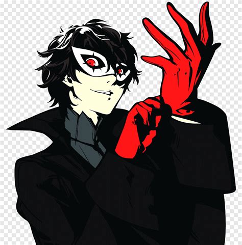 Male Character With Red Eye And Gloves Persona 5 Dancing Star Night