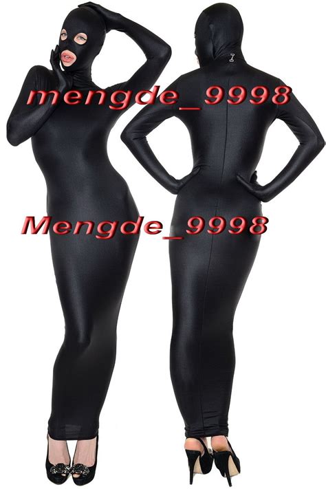 2021 sexy black lycra spandex body bags suit catsuit costumes unisex cosplay costumes outfit