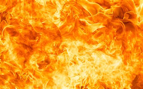 Download Wallpapers Orange Fire Background 4k Fire Textures Fire
