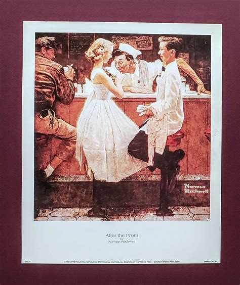 Norman Rockwell After The Prom 1957 Saturday Evening Post Print 9x11 Ebay