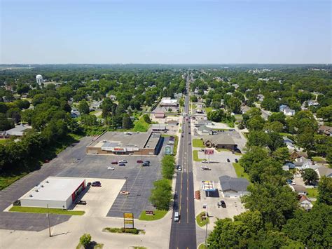 Aerial Drone Photos Of 24th St And E Market St Logansport Indiana