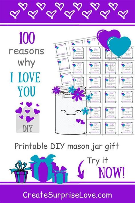 Paper Anniversary T For Him 100 Reasons Why I Love You Jar Etsy In