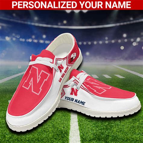 nebraska cornhuskers personalized hey dude sports shoes custom name design perfect t for