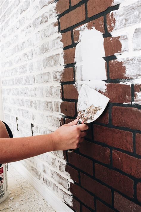 How To Diy Faux Brick Wall Within The Grove
