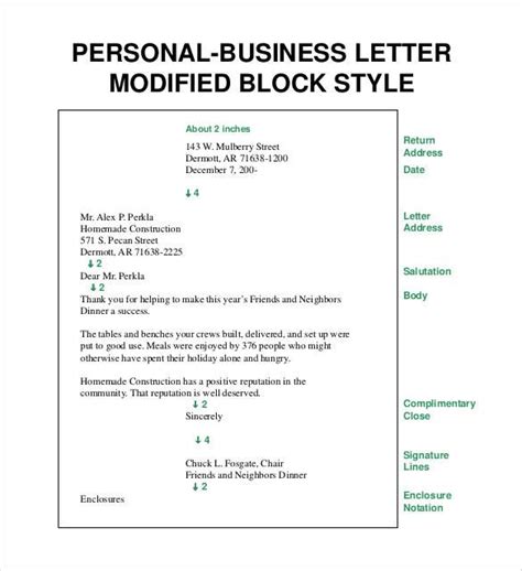 Semi Block Layout Business Letter Armando Friends Template