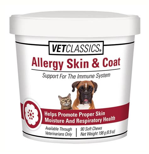 Vet Classics Allergy Skin And Coat Supplement For Cats And Dogs 90