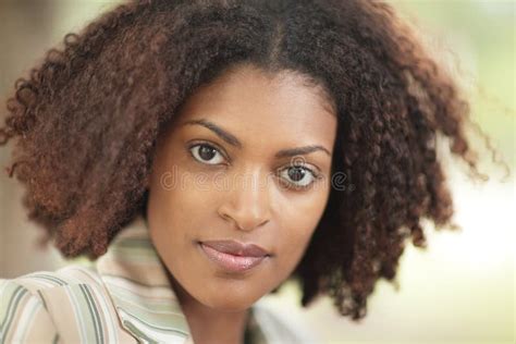 Headshot Of A Young Black Woman Stock Image Image Of Woman Adult