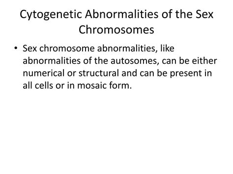 Ppt Sex Chromosomes And Abnormalities Powerpoint Presentation Free