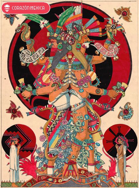 xochipilli and xochiquetzal as the duality aztec mexican etsy méxico