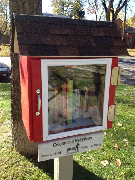 One Of Several Little Libraries In The Neighborhood Little Free