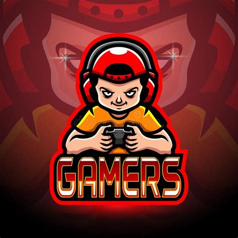 Gamer Boy Esport Logo Mascot Design Stock Vector Illustration Of
