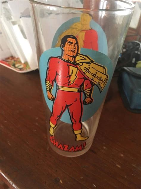 Vintage 1976 Pepsi Series Shazam Drinking Glass Excellent Captain