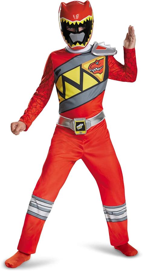 Red Power Rangers Costume For Kids Official Licensed Red