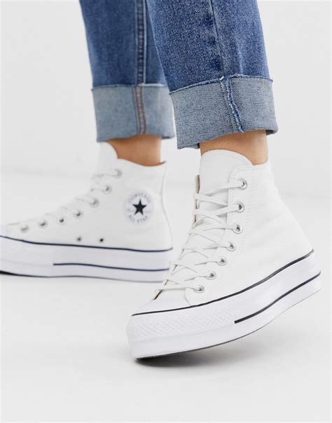 Converse Chuck Taylor All Star Hi Lift Sneakers In White Lyst