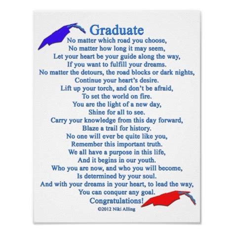 Graduate Poem Poster Zazzle Graduation Poems Graduation Quotes