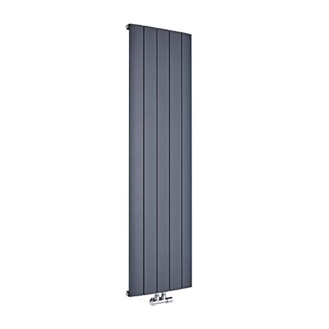 Aurora Anthracite Aluminum Vertical Designer Radiator 63 X 185