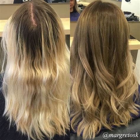 Before And After Coloring From Really Blonde Ends With Really Dark