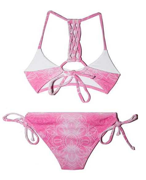 Chance Loves Swimwear Sugar Beach Pink 2 Piece Girls Bikini Set Size 8 10