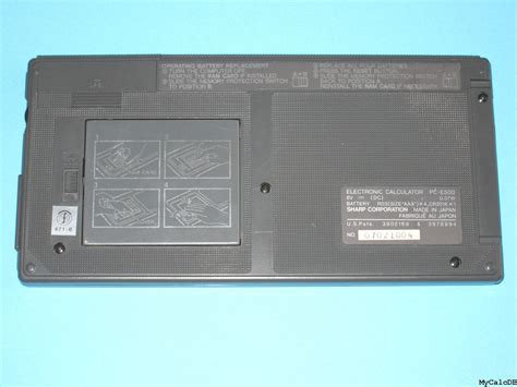 Mycalcdb Calculator Sharp Pc E500