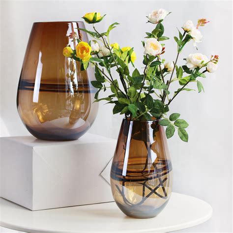 北欧轻奢水培玻璃花瓶创意家居饰品现代简约客厅餐桌水养花器摆设 摆放花艺 2021美间（软装设计采购助手）