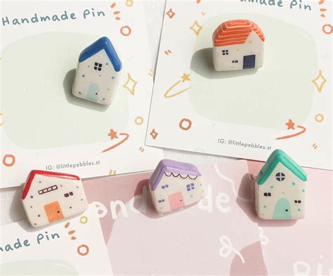 Handmade Pins Houses Collection Etsy