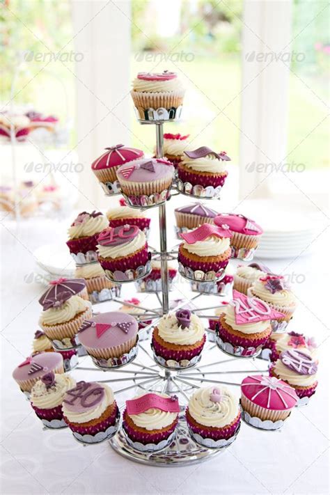 40th birthday cupcakes | 40th birthday cupcakes, Learn cake decorating