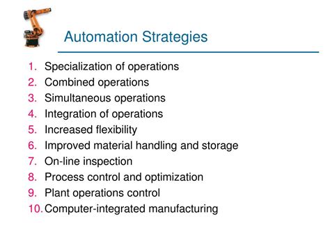 Ppt Industrial Automation Ie423 Computer Integrated Manufacturing
