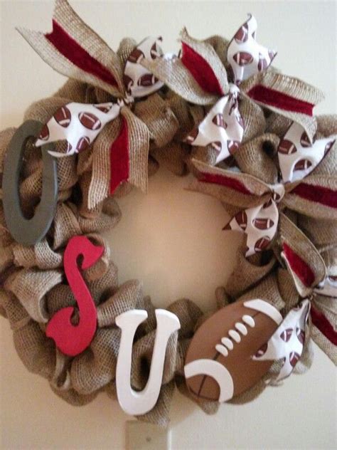 Ohio State Buckeyes Wreath Made By Paula Vincent Buckeye Crafts Diy