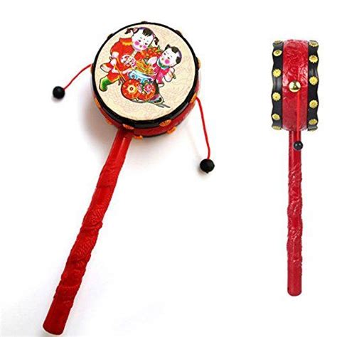 Buytra Chinese Traditional Rattle Drum Spin Toy For Kids