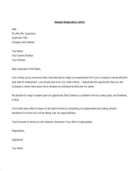 Please accept this as my formal resignation from your job title with company name. 26+ Simple Resignation Letters- Word, PDF, Docs | Free & Premium Templates