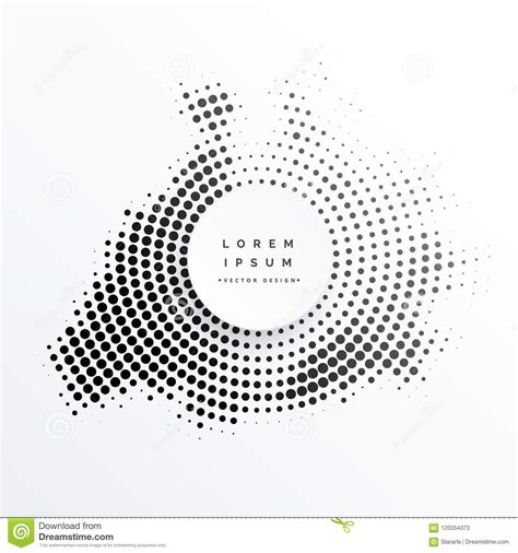 Halftone Abstract Circular Frame Design Stock Vector Illustration Of