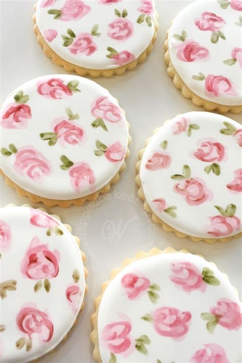 Pin By 💕🌸 Miss Lily Bliss 🌸💕 On Rosebud Cottage Rose Cookies Cookie